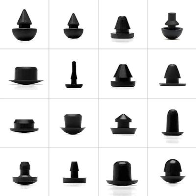 Black T-Shaped Silicone Hole Plugs, 50 Pieces (10 Pcs, FC-035-T)