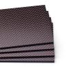 1 Pc 75 x 125 mm 3K Colored Carbon Fiber Plate, Red and Silver Woven Fabric, Glossy/Matte Finish (75 x 125 x 4.0 mm, Glossy) view 4