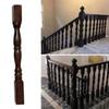 Minimalist Wooden Stair Railing Set, Indoor and Outdoor Railing, Replacement for Landing and ANG Areas, Modern Stairwell Set with 10 Posts (K) view 1