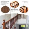 Minimalist Wooden Stair Railing Set, Indoor and Outdoor Railing, Replacement for Landing and ANG Areas, Modern Stairwell Set with 10 Posts (K) view 3