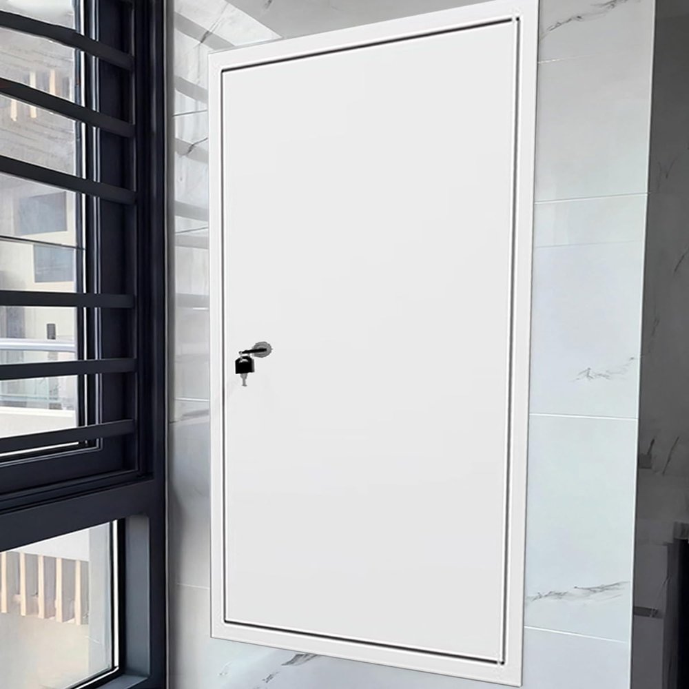 Blazea Large Inspection Hatch for Drywall Walls with Key and Lock, Sound-Insulated, 50 x 70 cm