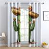Cactus Blackout Curtains for Kids, Mexican Tropical Plants, 2-Piece Set, 66 x 30 in view 2