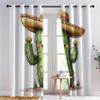 Cactus Blackout Curtains for Kids, Mexican Tropical Plants, 2-Piece Set, 66 x 30 in view 3
