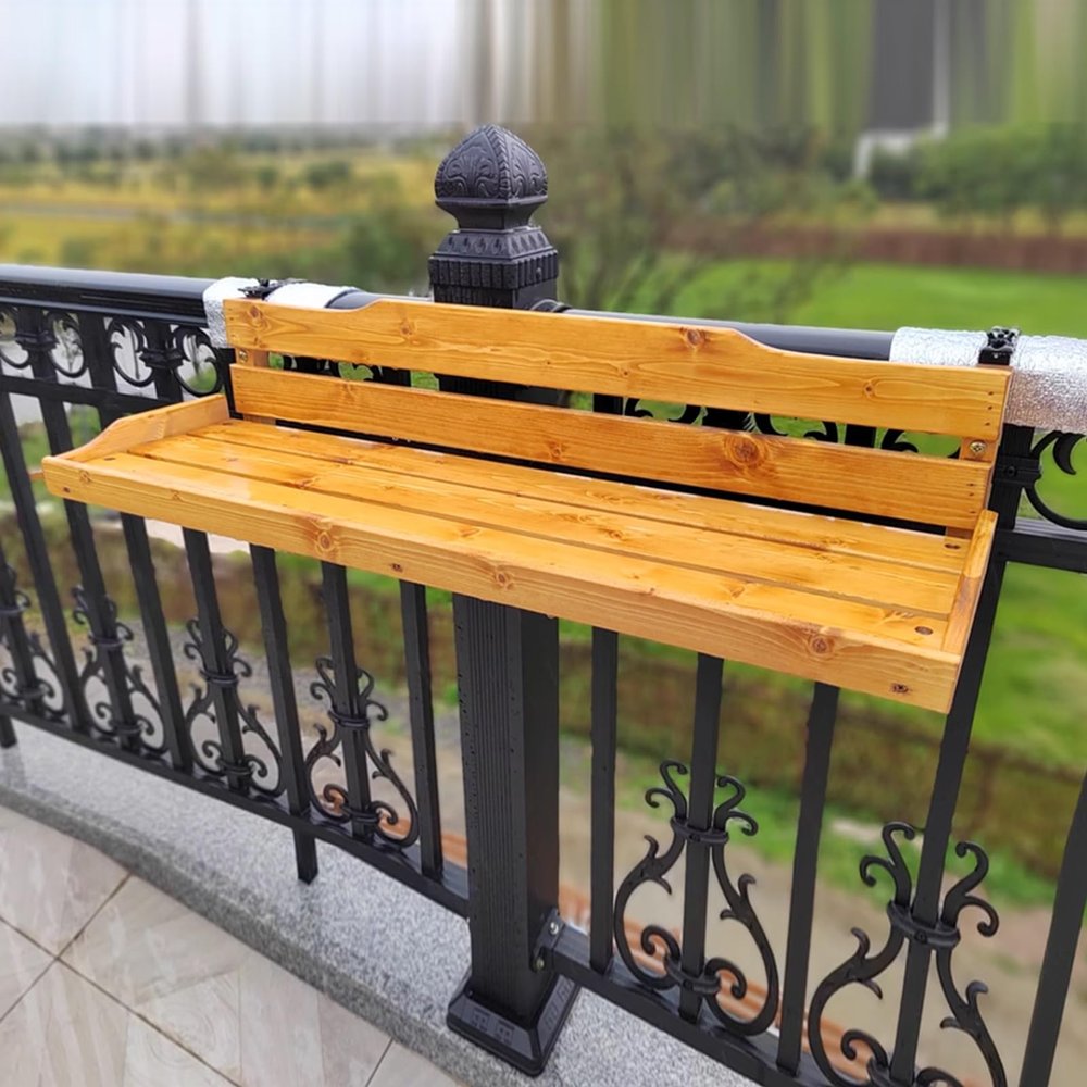 Adjustable Folding Balcony Railing Table