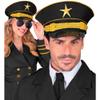 W WIDMANN MILANO Party Fashion Officer's Cap, Black with Gold Star, Costume Hat for Captain, Pilot, Carnival & Cosplay view 3
