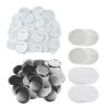 YXZKJZJ 100-Piece Blank Button Parts, 25.75 mm, Round, Plastic/Metal, Matte, Pinback Button Set for Parties and Sporting Events (44 mm, Plastic, 100 pcs) view 1