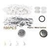 YXZKJZJ 100-Piece Blank Button Parts, 25.75 mm, Round, Plastic/Metal, Matte, Pinback Button Set for Parties and Sporting Events (44 mm, Plastic, 100 pcs) view 3