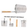 Fine-Mesh Stainless Steel Noodle Strainer, Silver view 3