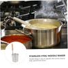Fine-Mesh Stainless Steel Noodle Strainer, Silver view 4
