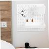 Gogogmee White Plastic Pegboard Organizer Combination Set for Kitchen, Living Room and Bedroom view 2