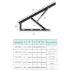 HeavyDuty Hydraulic Lifting System for Storage Bed and Cabinet, 100 cm, Black view 2