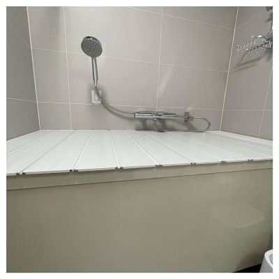 Foldable Bathtub Cover, Dustproof PVC Insulating Panel