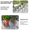 304 Stainless Steel Perforated Sheet, Decorative Metal Grid, 25 × 100 cm (9.84 × 39.3 in) view 4