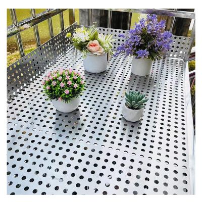 304 Stainless Steel Perforated Sheet, W10 × L500 cm / W3.93 × L196.8 in