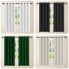 LIUJYUAN Blackout Curtains 100 x 110 cm, Thermal and Sun Protection, with Grommets, Machine Washable, Set of 1, Black view 2