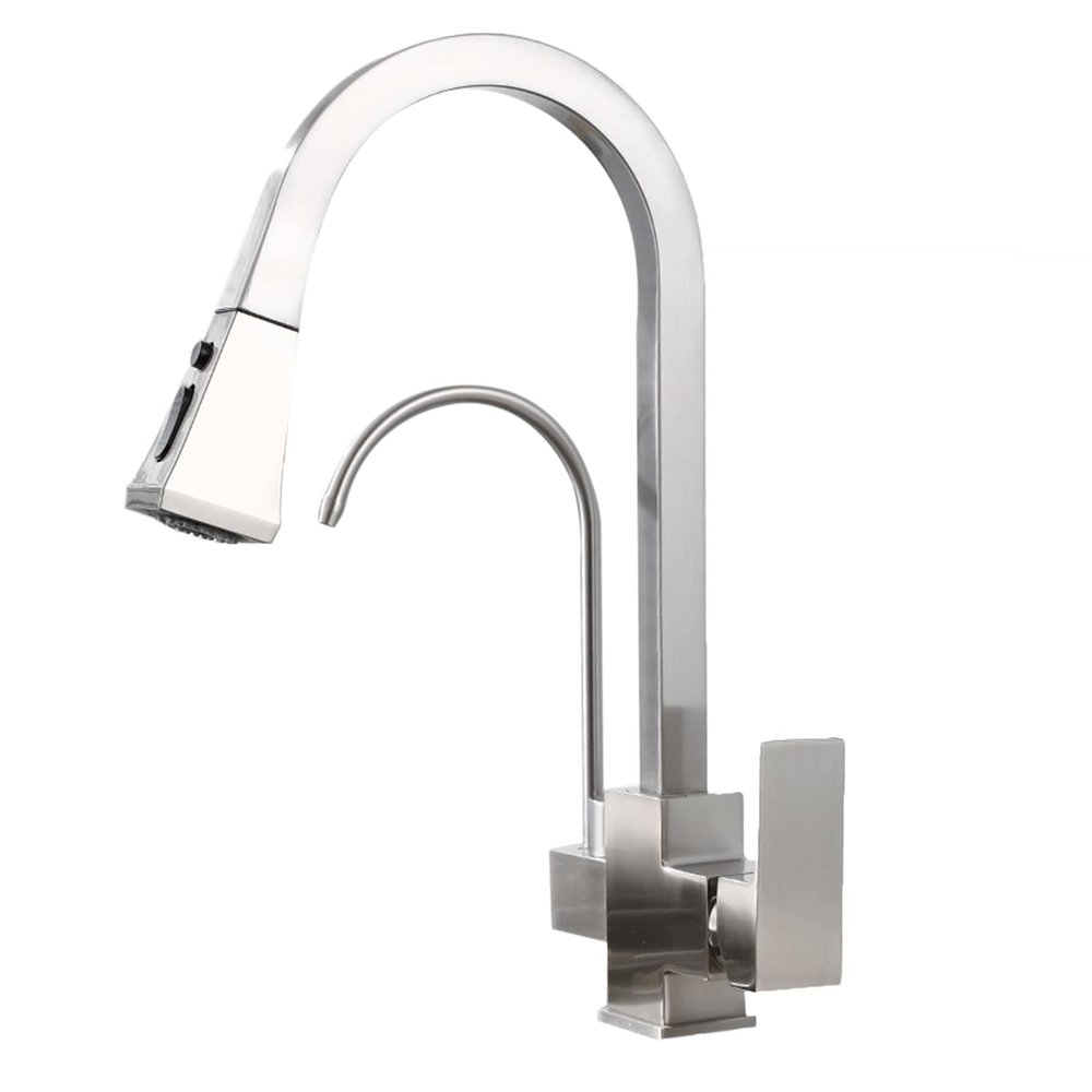 3-Way Kitchen Faucet with Filtered Water, Hot and Cold, Black