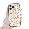 Omyzo Black Phone Case for Samsung Galaxy A21 4G 6.5", Cute Aesthetic Floral Design, Slim TPU Shockproof Case view 1