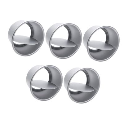 DECOMELODY 5-Piece 4-Inch Round Aluminum Alloy Cake Pan Set