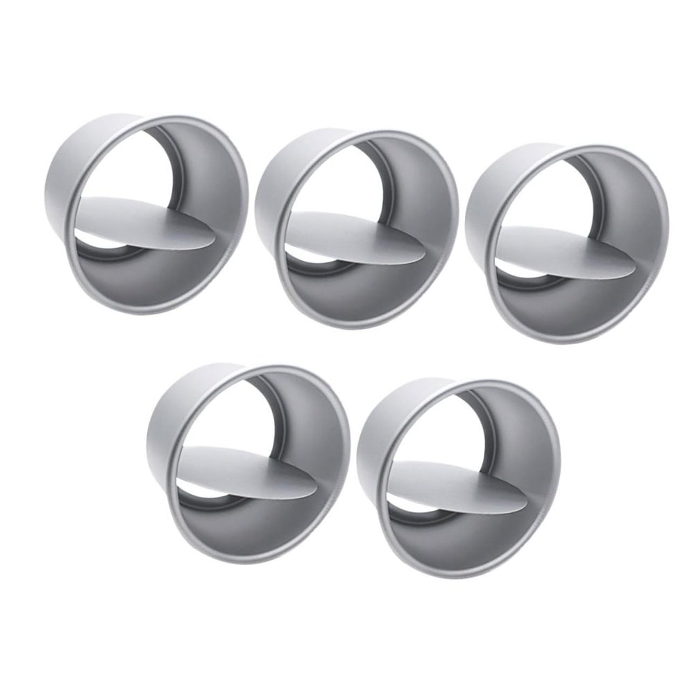 DECOMELODY 5-Piece 4-Inch Round Aluminum Alloy Cake Pan Set