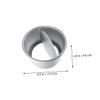 DECOMELODY 5-Piece 4-Inch Round Aluminum Alloy Cake Pan Set view 2