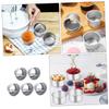 DECOMELODY 5-Piece 4-Inch Round Aluminum Alloy Cake Pan Set view 4