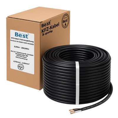 Automotive Cable 3 x 0.75 mm², 50 m, 3-Core, 60 V