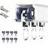 Aluminum Curtain Track, Single Track, Ceiling or Wall Mount, 0.5–15 m, Silent Rollers, White (6.2 m/20.3 ft) view 1