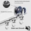 Aluminum Curtain Track, Single Track, Ceiling or Wall Mount, 0.5–15 m, Silent Rollers, White (6.2 m/20.3 ft) view 2