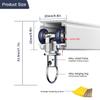 Aluminum Curtain Track, Single Track, Ceiling or Wall Mount, 0.5–15 m, Silent Rollers, White (6.2 m/20.3 ft) view 3