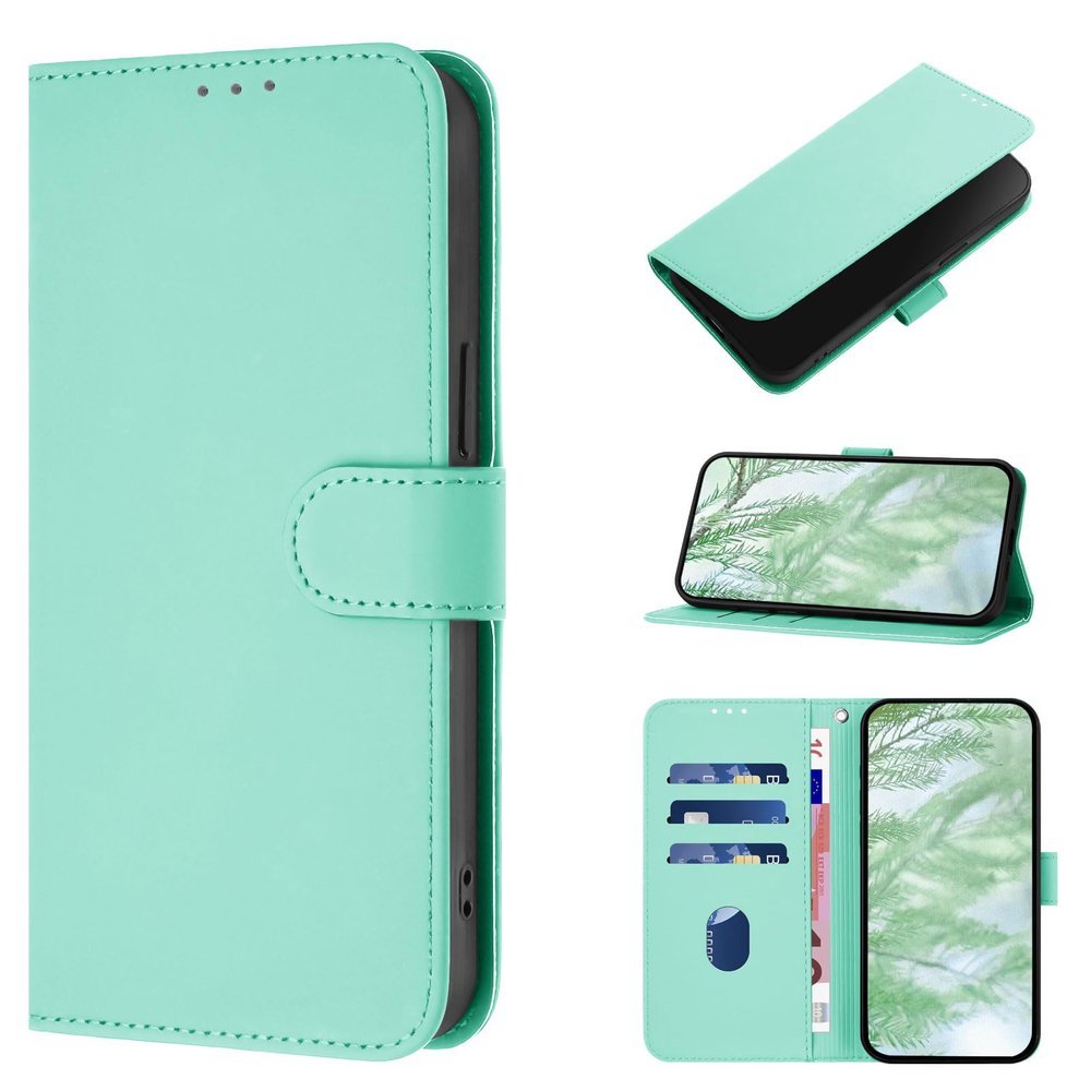 CASEONJAN Flip Wallet Case for Samsung Galaxy S23, Light Green