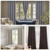 WCHENHUI Blackout Thermal Curtain with Grommets, 280 x 115 cm, Solid Color, Extra Warm, Washable, Light Gray view 2