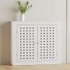 STCERY Modern Radiator Cover Cabinet with Double Doors, Storage Shelf, 80 x 70 x 20 cm view 1
