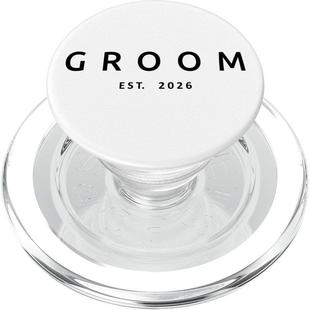 Groom Est. 2026 Future Husband Wedding Bachelor Party PopSockets PopGrip for MagSafe