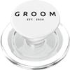 Groom Est. 2026 Future Husband Wedding Bachelor Party PopSockets PopGrip for MagSafe view 1