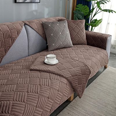 XDKS Non-Slip Chenille Sofa Cover, Coffee, 70 x 150 cm, 1 Piece