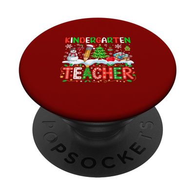 Kindergarten Teacher Xmas Snowman Adhesive PopGrip