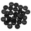 QUARKZMAN 30-Piece 12.5 mm Black Resin Buttons, 4-Hole Round Sew-On Buttons view 1