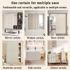 Generic Sliding Cabinet Curtain with Self-Adhesive Track, Waterproof Kitchen Cabinet/Shelf Cover, Blue, W80 cm/H160 cm view 3
