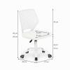 IDIMEX Jade Height-Adjustable Desk Chair, White, Ergonomic Chair for Children view 4