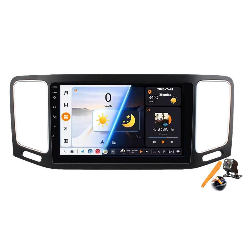 M6 Pro 1 Android 15.0 2-DIN Stereo Replacement for VW Sharan 2012–2018, 9" GPS Car Tablet with DVD, FM, Bluetooth, Android Auto & CarPlay