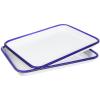 COLLBATH 2-Piece White Enamel Baking Trays, Rectangular, 26 x 18 cm view 1