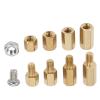 136-Piece Brass Hex Standoff Spacer Kit, M4 Single- and Double-Ended Pillars with Stainless Steel Screws view 4