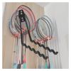 Wall-Mounted Tennis Racket Display Rack, 25 kg Capacity, Holds 6 Rackets, Black view 1
