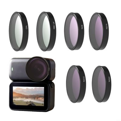 ND and Polarizing Filter Set for DJI Osmo-Nano Action Camera, UV/CPL/ND8/ND16/ND32/ND64/STAR/NIGHT
