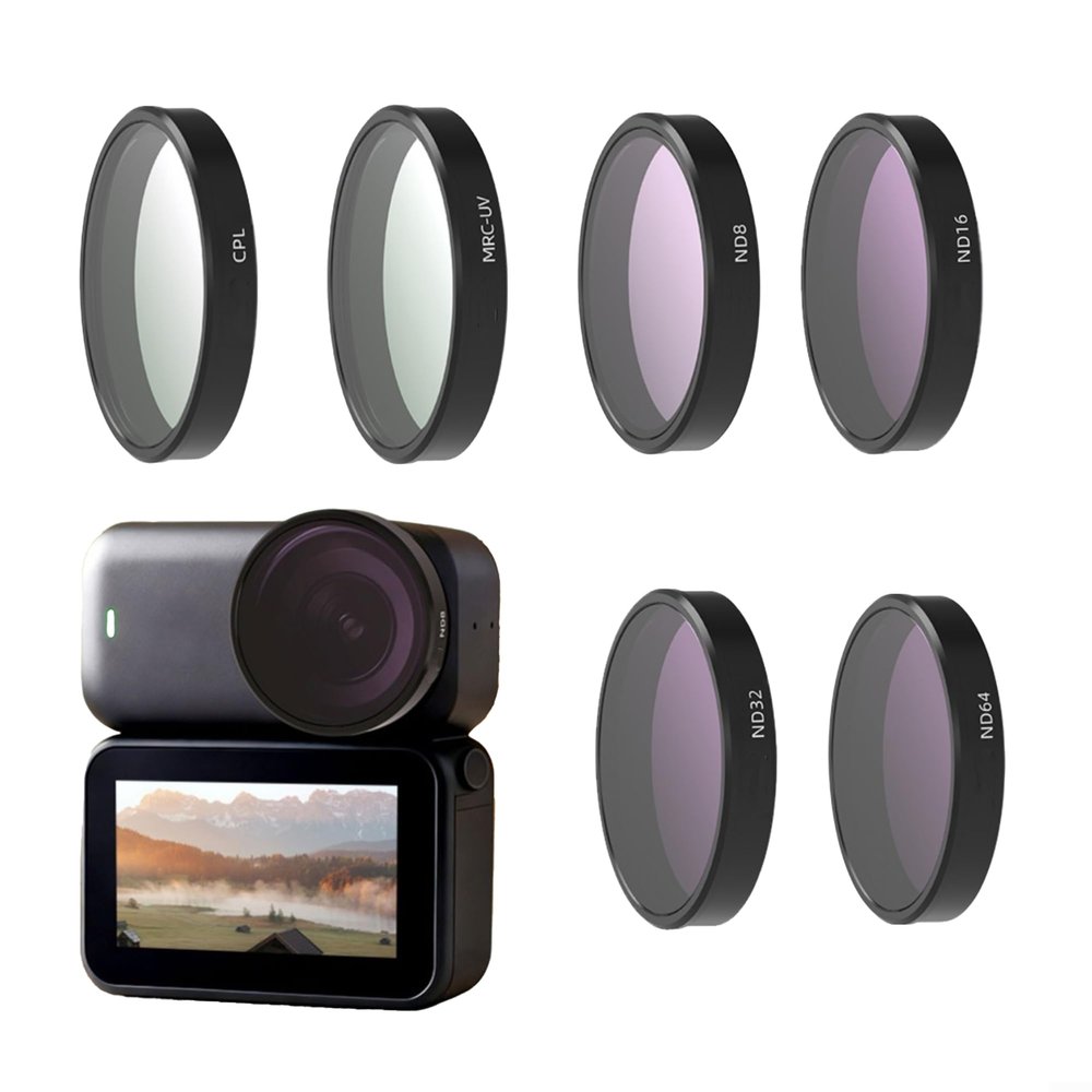 ND and Polarizing Filter Set for DJI Osmo-Nano Action Camera, UV/CPL/ND8/ND16/ND32/ND64/STAR/NIGHT