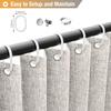 Single Tree Forest Foldable Waterproof Magnetic Shower Curtain, W80 x H240 cm, Beige view 3