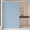 Single Tree Forest Foldable Waterproof Magnetic Shower Curtain, W180 x H180 cm, Sky Blue view 1