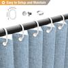 Single Tree Forest Foldable Waterproof Magnetic Shower Curtain, W180 x H180 cm, Sky Blue view 3