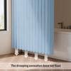 Single Tree Forest Foldable Waterproof Magnetic Shower Curtain, W180 x H180 cm, Sky Blue view 4