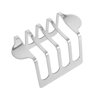 Stainless Steel Toast Rack for Four Slices, Sturdy for Cafés and Restaurants